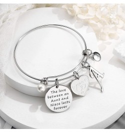 Valentines Day Gifts for Her Aunt Charm Bracelet, Dainty Aunt Gift Engraved The Love between an Aunt and Niece Lasts Forever ...