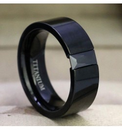 Couple Ring Bridal Sets His And Hers Women Black Gold Filled Square CZ Men Titanium Band Wedding Ring Band Set women's size 5...