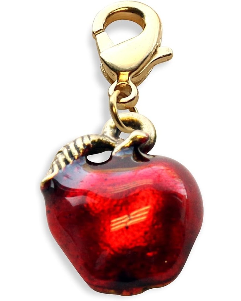 Teacher Charms Made in USA Handpainted Women's Jewelry Red Apple Gold $8.81 Bracelets