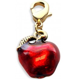 Teacher Charms Made in USA Handpainted Women's Jewelry Red Apple Gold $8.81 Bracelets