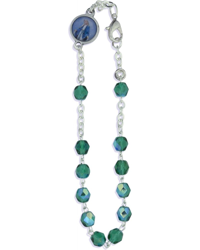 Vatican Imports Crystal One Decade Rosary Bracelet (Emerald) $7.29 Bracelets