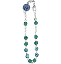 Vatican Imports Crystal One Decade Rosary Bracelet (Emerald) $7.29 Bracelets