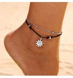 Beach Boho Anklet Set Layered Rope Handmade Adjustable Foot Chain for Women Elephant Sun $7.64 Anklets