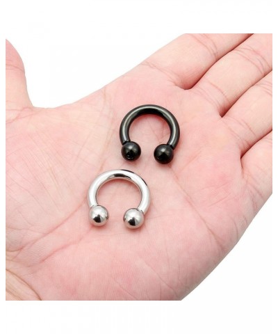 PA Ring-Internally Threaded Circular Horseshoe Barbells CBR for Women Men 316L Surgical Steel Genital Piercing Body Jewelry 2...