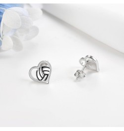 Volleyball Earrings Sterling Silver Volleyball Heart Stud Earrings Sports Jewelry Gifts for Women Girls Sports Lovers $13.51 ...