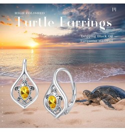 Turtle/Elephant/Hummingbird/Flamingo Leverback Earrings 925 Sterling Silver Cute Animal Hoop Earring Hypoallergenic Daily Jew...