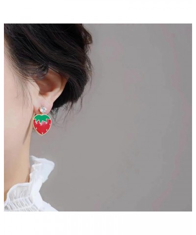 Cute Fruit Earrings for Women Funny Kawaii Fruit Dangle Drop Earrings Sparkle Cubic Zirconia Colourful Food Earrings for Girl...