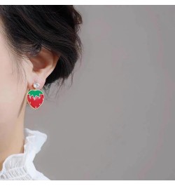 Cute Fruit Earrings for Women Funny Kawaii Fruit Dangle Drop Earrings Sparkle Cubic Zirconia Colourful Food Earrings for Girl...