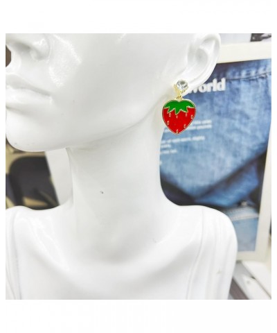 Cute Fruit Earrings for Women Funny Kawaii Fruit Dangle Drop Earrings Sparkle Cubic Zirconia Colourful Food Earrings for Girl...