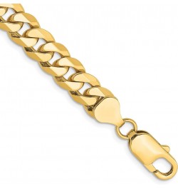 Solid 14K Yellow Gold 8mm Flat Beveled Curb with Lobster Lock Chain -8.5" 9.0 8.5 Inches $779.40 Bracelets