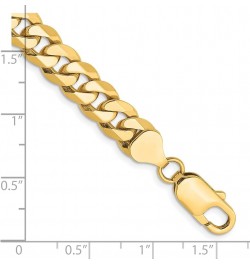 Solid 14K Yellow Gold 8mm Flat Beveled Curb with Lobster Lock Chain -8.5" 9.0 8.5 Inches $779.40 Bracelets