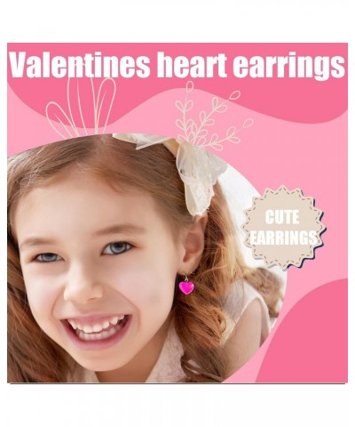 10 Pairs Valentines Day Gummy Heart Earrings Sweet Candy Heart Jewelry for Women Girls Valentine's Gift $5.82 Earrings