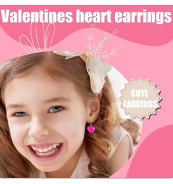 10 Pairs Valentines Day Gummy Heart Earrings Sweet Candy Heart Jewelry for Women Girls Valentine's Gift $5.82 Earrings