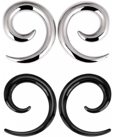 4pcs Stainless Steel Spiral Tapers for Ear Ear Weights Ear Hangers Piercing Gauges 12g 8g 6g 4g 2g 0g 6g(4mm) $10.29 Body Jew...