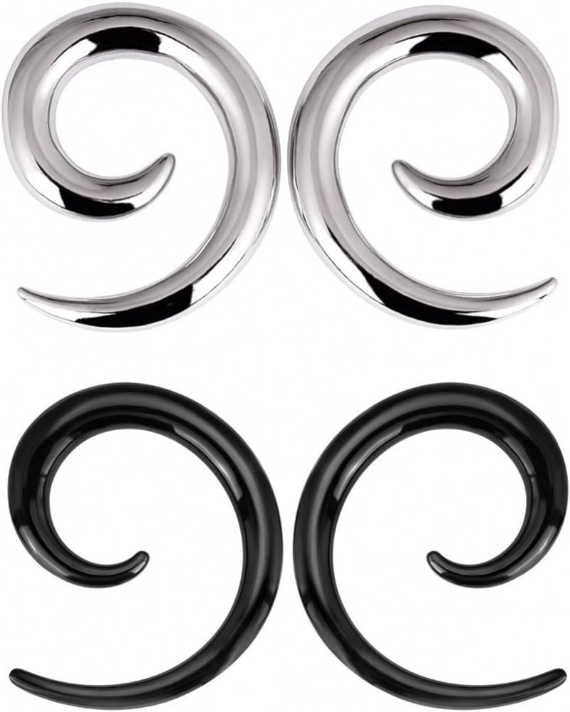 4pcs Stainless Steel Spiral Tapers for Ear Ear Weights Ear Hangers Piercing Gauges 12g 8g 6g 4g 2g 0g 6g(4mm) $10.29 Body Jew...