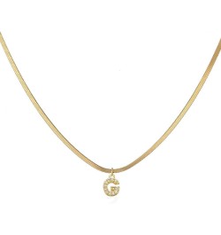 Dainty Initial Necklaces Gold Letter Chokers for Women Girls,18k gold Chain Necklace Simple Cubic Zircon Minimalist Pendant H...