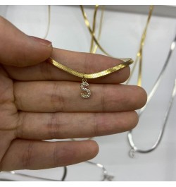 Dainty Initial Necklaces Gold Letter Chokers for Women Girls,18k gold Chain Necklace Simple Cubic Zircon Minimalist Pendant H...