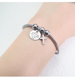 Bible Verse Cross Bracelets Christian Gifts Prayer Charm Faith Religious Jewelry for Women She believe she could $10.12 Brace...