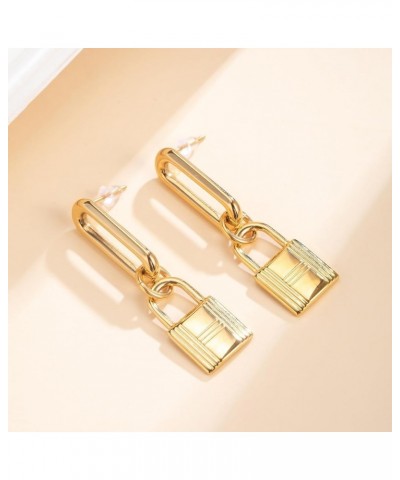 Fashionable Retro Handmade Geometric Earrings, Suitable For Daily Wear, As A Unique Birthday Gift For Women, Lock head $5.69 ...