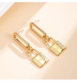 Fashionable Retro Handmade Geometric Earrings, Suitable For Daily Wear, As A Unique Birthday Gift For Women, Lock head $5.69 ...