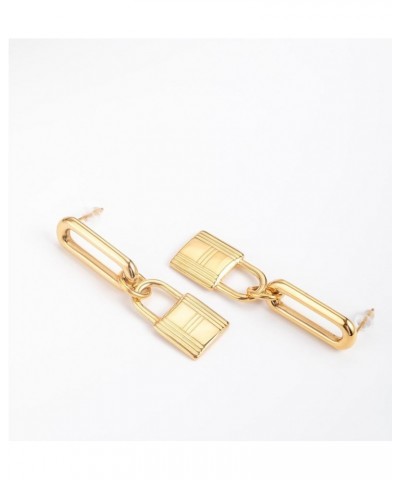 Fashionable Retro Handmade Geometric Earrings, Suitable For Daily Wear, As A Unique Birthday Gift For Women, Lock head $5.69 ...