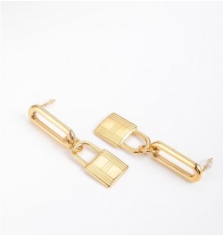 Fashionable Retro Handmade Geometric Earrings, Suitable For Daily Wear, As A Unique Birthday Gift For Women, Lock head $5.69 ...