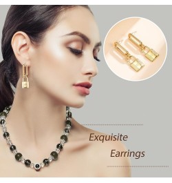 Fashionable Retro Handmade Geometric Earrings, Suitable For Daily Wear, As A Unique Birthday Gift For Women, Lock head $5.69 ...