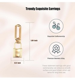 Fashionable Retro Handmade Geometric Earrings, Suitable For Daily Wear, As A Unique Birthday Gift For Women, Lock head $5.69 ...