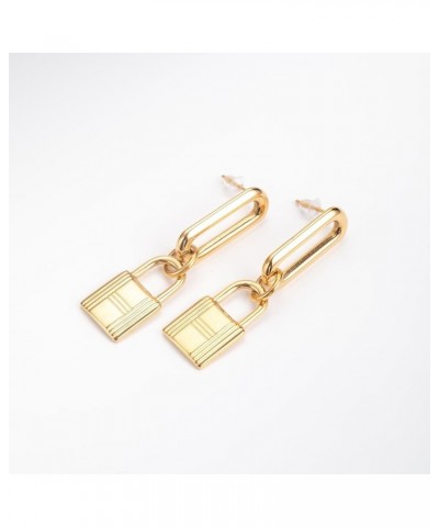 Fashionable Retro Handmade Geometric Earrings, Suitable For Daily Wear, As A Unique Birthday Gift For Women, Lock head $5.69 ...