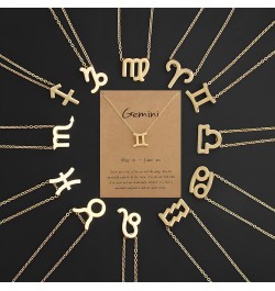 DUCKYDARRY Gold constellation sign Letter necklace for Women Friend Expecting Gifts Aries Taurus Genimi Cancer Leo Virgo Libr...