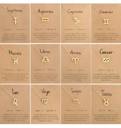 DUCKYDARRY Gold constellation sign Letter necklace for Women Friend Expecting Gifts Aries Taurus Genimi Cancer Leo Virgo Libr...