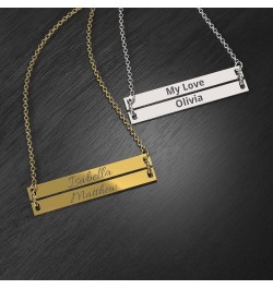 10K Classic Engravable Double Bar Necklace by JEWLR 18.0 Inches Rose Gold $91.43 Necklaces