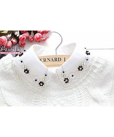 Choker Necklace Unisex Women Peter Pan Detachable Lapel Shirt Fake False Collar Daisy-White $7.29 Necklaces