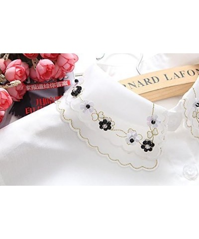 Choker Necklace Unisex Women Peter Pan Detachable Lapel Shirt Fake False Collar Daisy-White $7.29 Necklaces