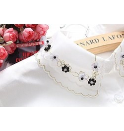 Choker Necklace Unisex Women Peter Pan Detachable Lapel Shirt Fake False Collar Daisy-White $7.29 Necklaces