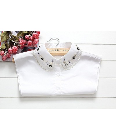 Choker Necklace Unisex Women Peter Pan Detachable Lapel Shirt Fake False Collar Daisy-White $7.29 Necklaces