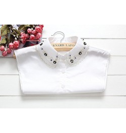 Choker Necklace Unisex Women Peter Pan Detachable Lapel Shirt Fake False Collar Daisy-White $7.29 Necklaces