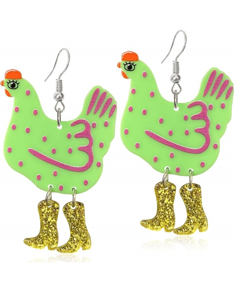 Funny Cute Kawaii Acrylic Big Hen Chicken Drop Dangle Earrings Thanksgiving Anime Turkey Animal Earrings for Women Girls Fash...