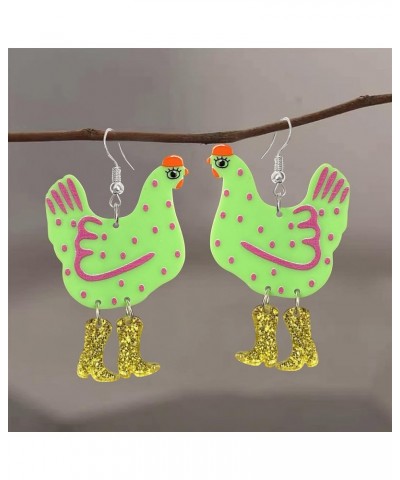 Funny Cute Kawaii Acrylic Big Hen Chicken Drop Dangle Earrings Thanksgiving Anime Turkey Animal Earrings for Women Girls Fash...