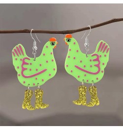 Funny Cute Kawaii Acrylic Big Hen Chicken Drop Dangle Earrings Thanksgiving Anime Turkey Animal Earrings for Women Girls Fash...