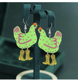 Funny Cute Kawaii Acrylic Big Hen Chicken Drop Dangle Earrings Thanksgiving Anime Turkey Animal Earrings for Women Girls Fash...