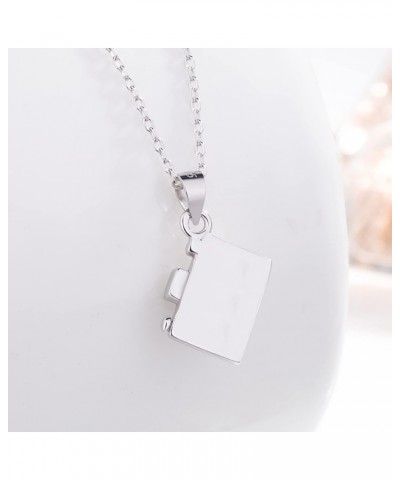 925 Sterling Silver Necklace Women Solid Silver Chain 18 inches Personality Design Camera Shape Pendant Chocker Fine Jewelry ...