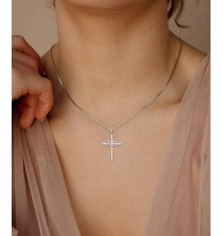 Women's Cross Necklace Sterling Silver Infinity Heart Crucifix Pendant Gemstones Criss Jewelry 10-pink tourmaline-Oct $27.30 ...