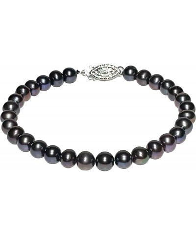 6-9mm Black Freshwater Cultured Pearl Bracelet for Women 6-8 Inch Silver Clasps AA Quality 6.0 Inches 7-8mm $29.84 Bracelets