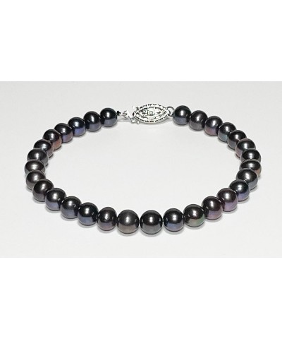 6-9mm Black Freshwater Cultured Pearl Bracelet for Women 6-8 Inch Silver Clasps AA Quality 6.0 Inches 7-8mm $29.84 Bracelets