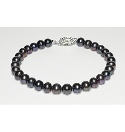 6-9mm Black Freshwater Cultured Pearl Bracelet for Women 6-8 Inch Silver Clasps AA Quality 6.0 Inches 7-8mm $29.84 Bracelets