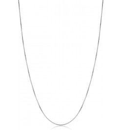 14k White Gold Box Chain Pendant Necklace for Women (0.6mm, 0.7mm, 0.8mm or 1mm/ lengths from 13 to 30 inches) 18 inch 0.7 mm...