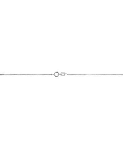 14k White Gold Box Chain Pendant Necklace for Women (0.6mm, 0.7mm, 0.8mm or 1mm/ lengths from 13 to 30 inches) 18 inch 0.7 mm...