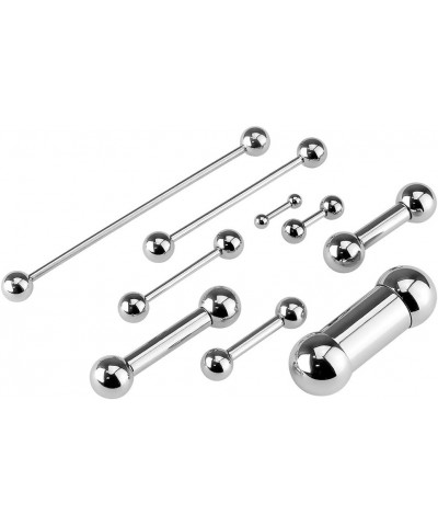 Barbell 316L Surgical Steel 4GA, Length: 12mm, Ball: 8mm $9.17 Body Jewelry