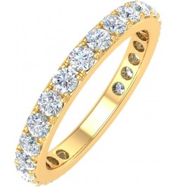 1/2 to 1 Carat Diamond 3/4 Eternity Wedding Band Ring in 14K Yellow Gold (I1-I2 Clarity) 1.0 carats $170.15 Rings